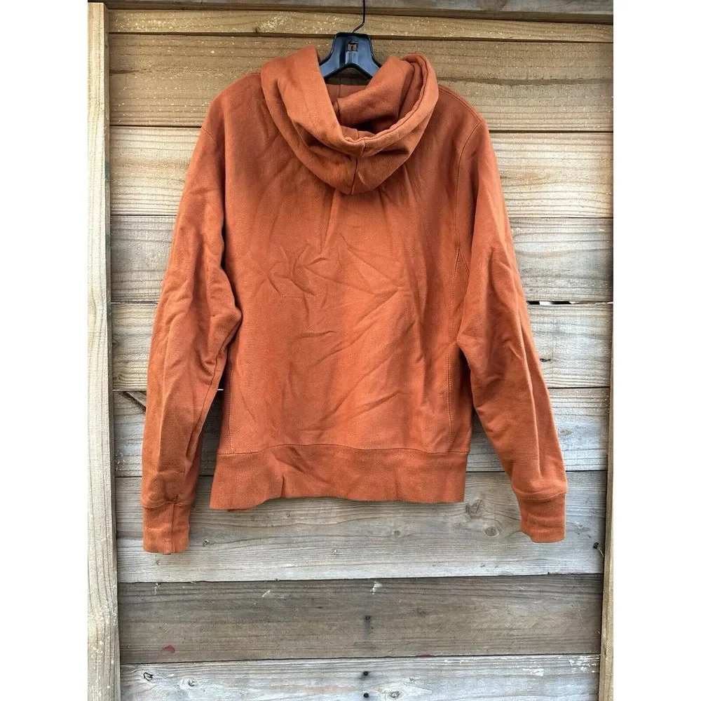Champion REVERSE WEAVE‎ Hoodie Sweatshirt Small Blank Dark Orange